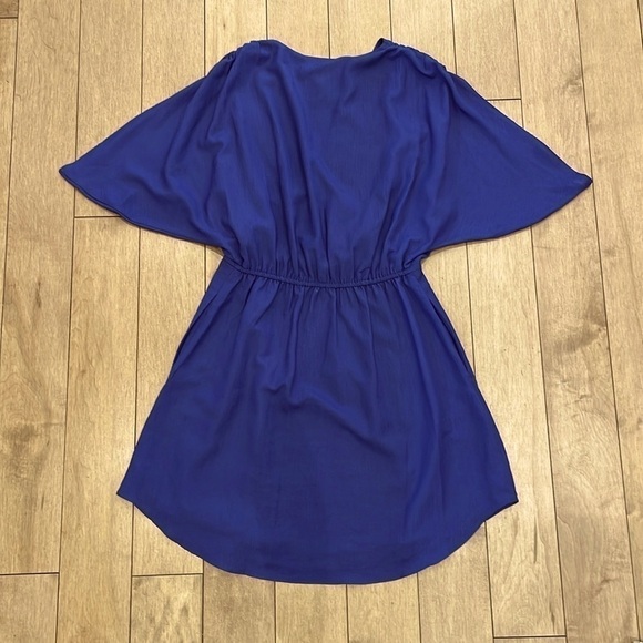 BCBGeneration blue/purple short dress with beautiful sleeves and wrap optic, S - Picture 7 of 10